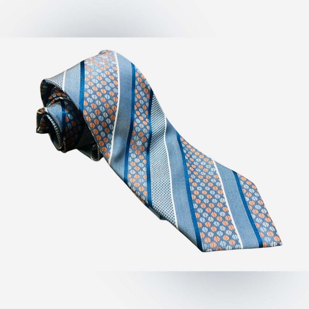Steven Alan Blue and Orange Patterned Tie - Picture 5 of 6
